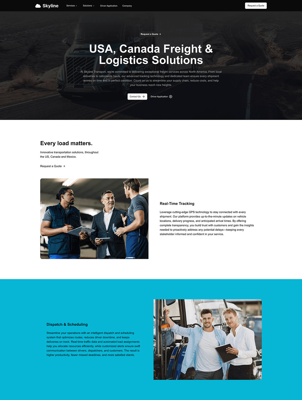 Tentrucks Websites Example #2